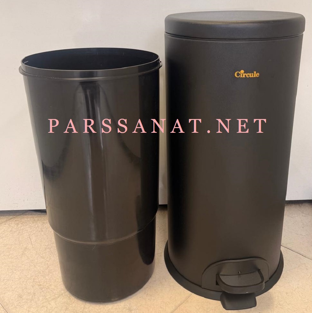 سطل زباله اداری مشکی سرکوله