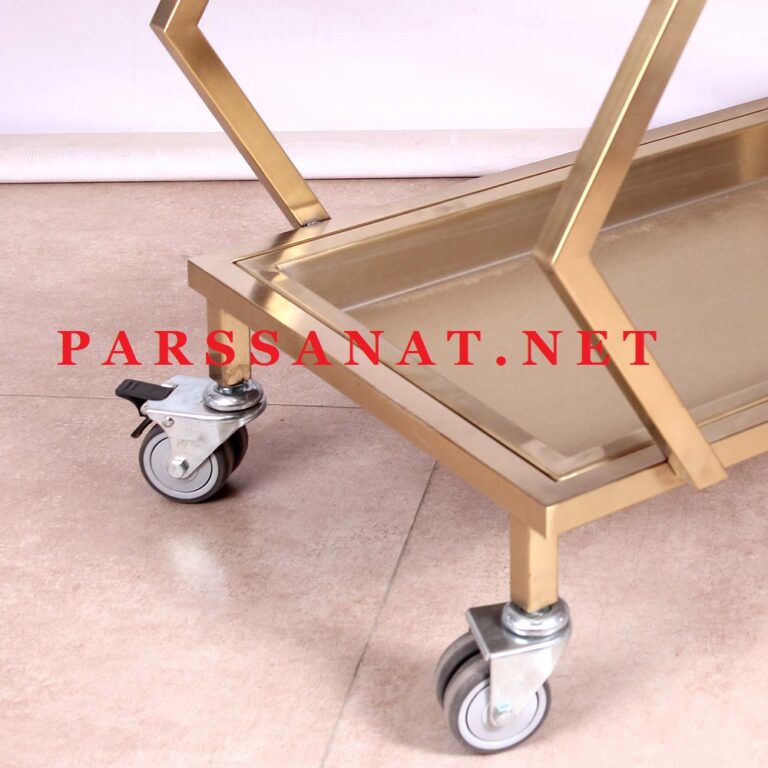 ترالی رستورانی استیل طلایی مدل 733