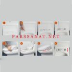 ابعاد دستگاه روکش اتوماتیک توالت فرنگی مدل WIFI NS301B