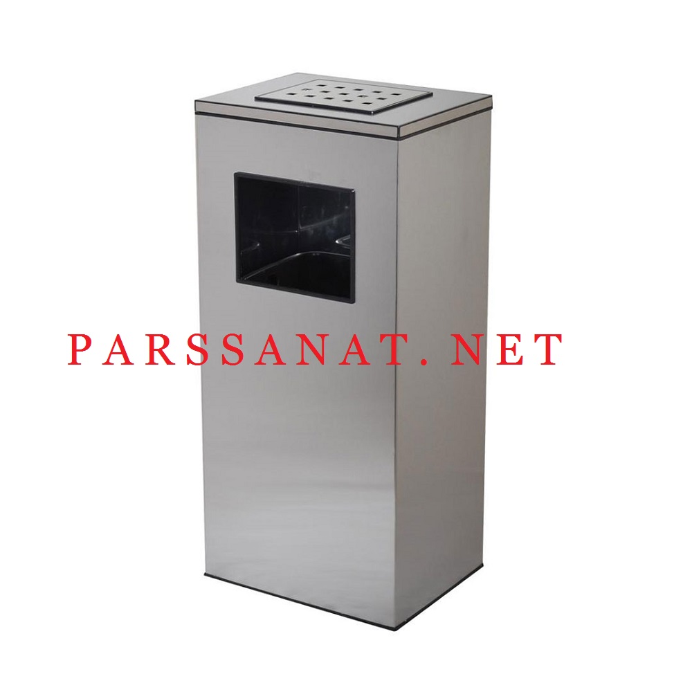 سطل زیر سیگاری چهارگوش 750S-استیل