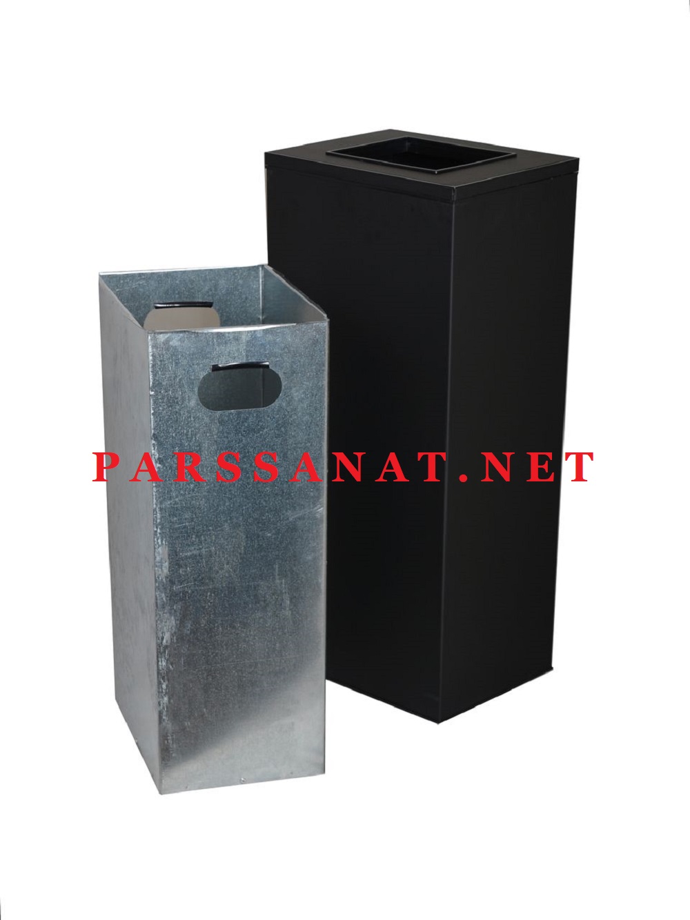 خرید سطل 40 لیتری دریچه از بالا چهارگوش 730B -مشکی
