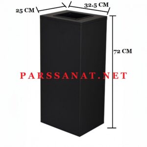 قیمت سطل 40 لیتری دریچه از بالا چهارگوش 730B -مشکی