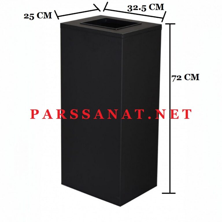 سطل 40 لیتری دریچه از بالا چهارگوش 730B -مشکی