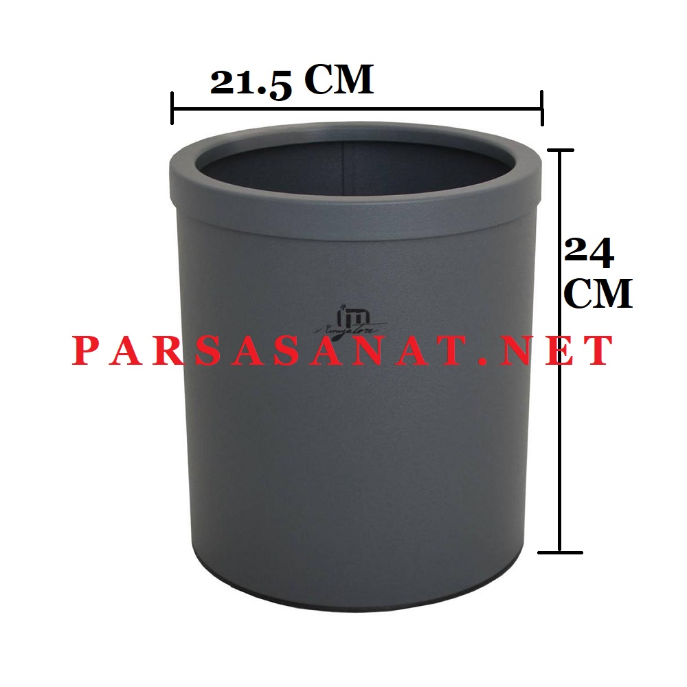قیمت سطل استیل 5 لیتری هتلی اداری 506G - طوسی
